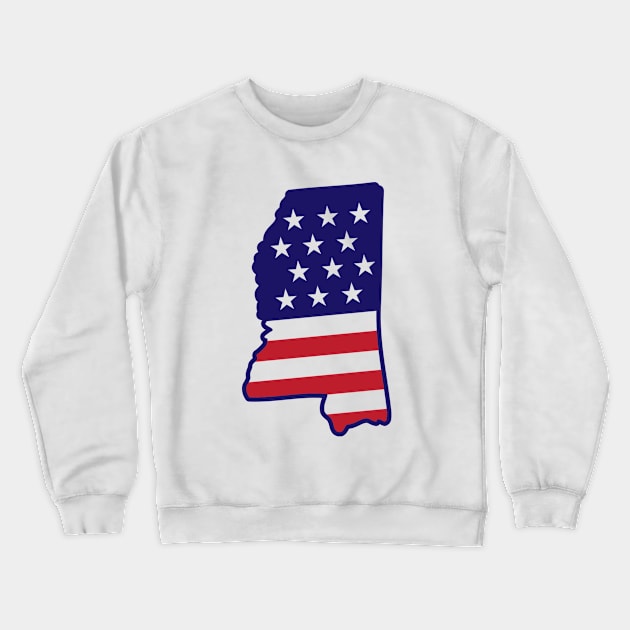 Mississippi State USA Map Crewneck Sweatshirt by MARCHY